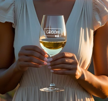 Bucks Engraved Wine Glass