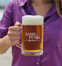 Hens Engraved Beer Glass