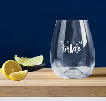 Hens Party Engraved Stemless Wine Glass