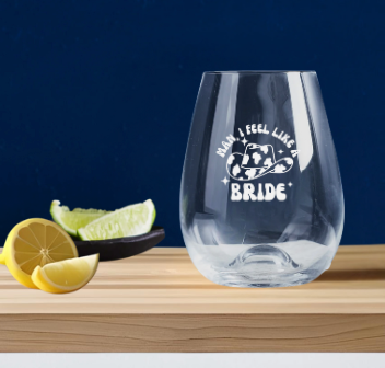 Hens Party Engraved Stemless Wine Glass