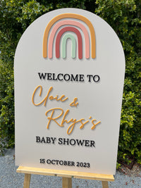 Baby Shower Sign - Rainbow Design
