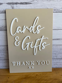 Reception Sign – Cards & Gifts Design