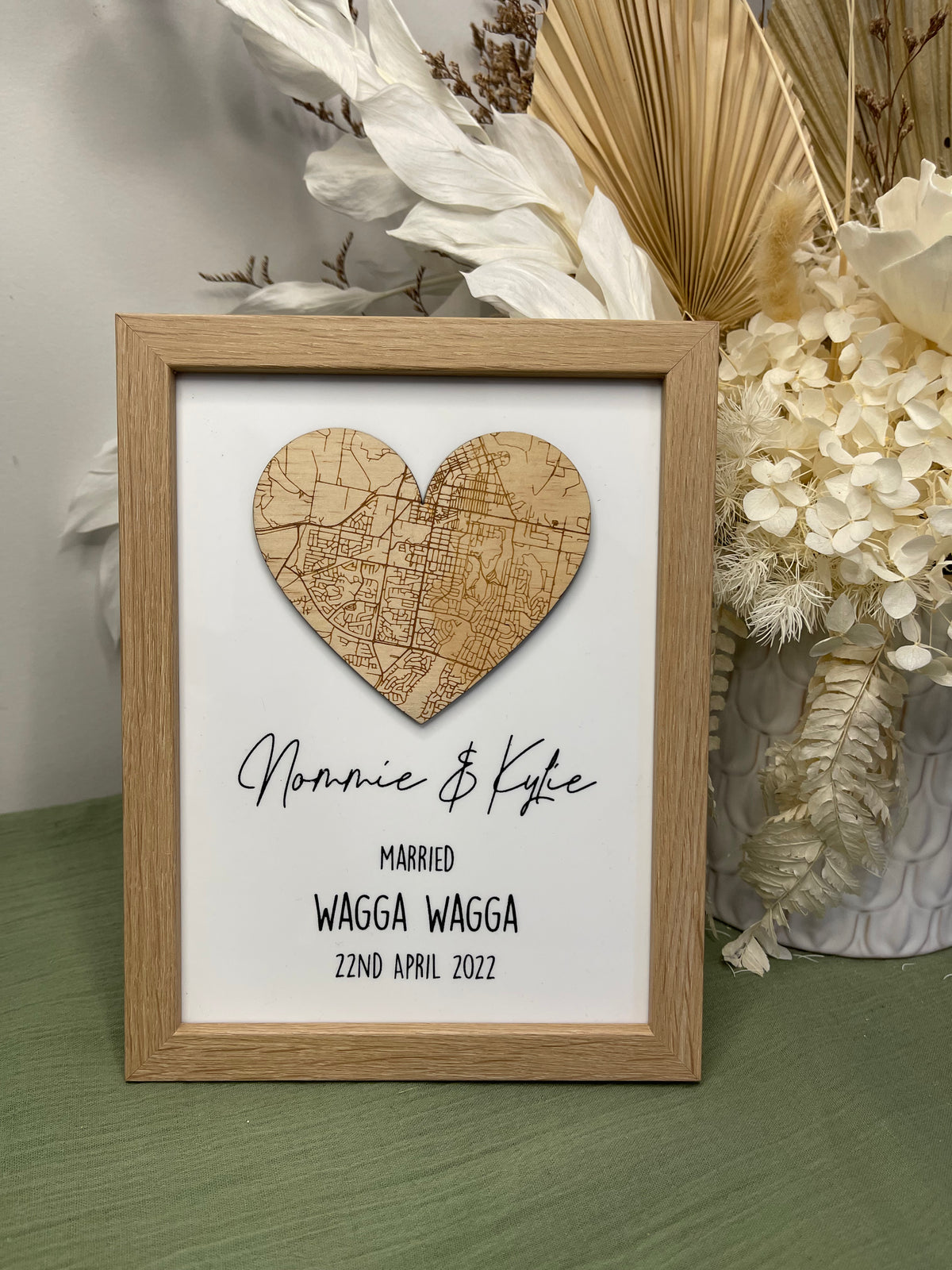 Framed Love Story Map