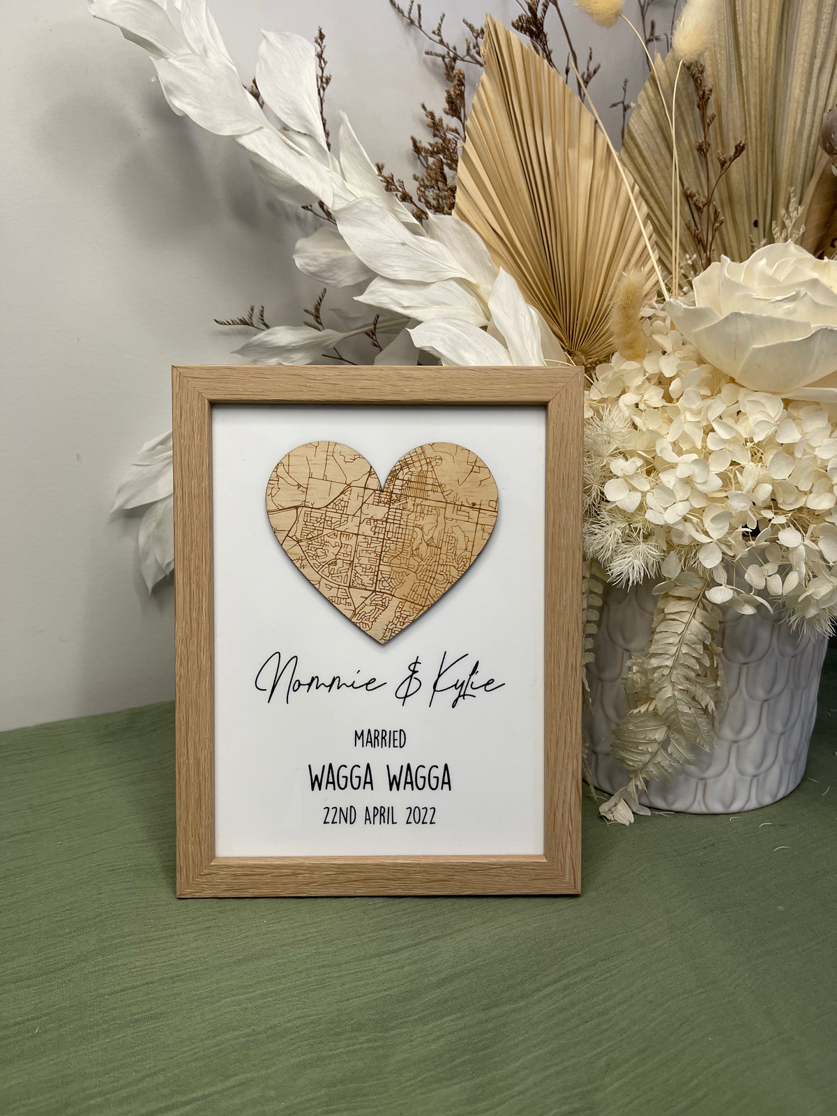 Framed Love Story Map