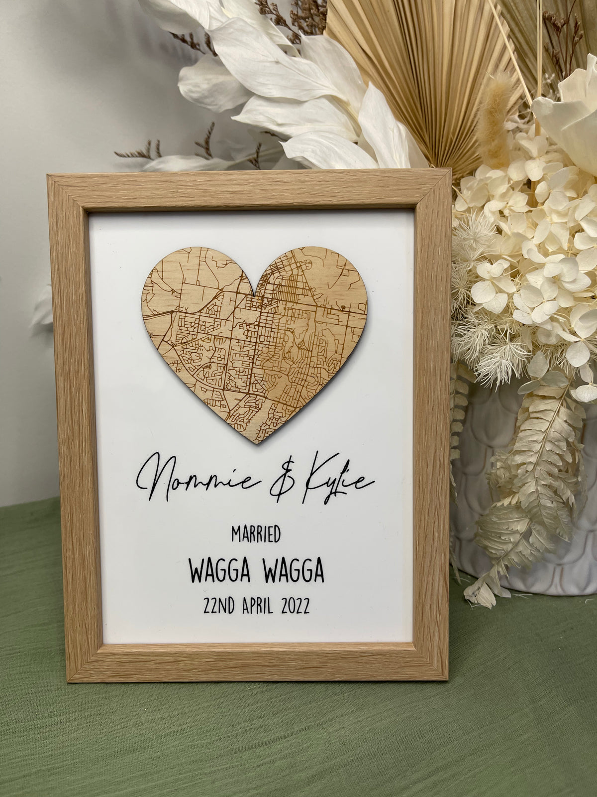 Framed Love Story Map