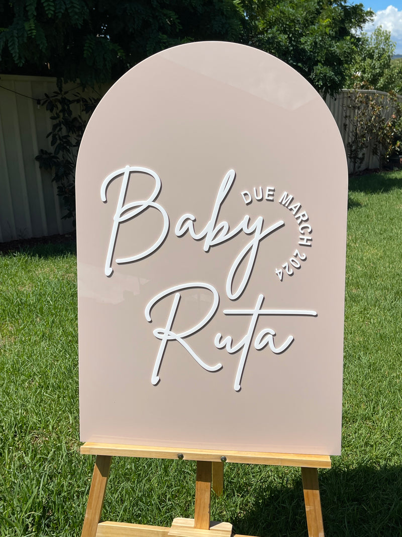 Baby Shower Sign - Baby Ruta Design
