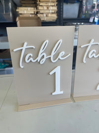 Table Numbers – Rectangle Design