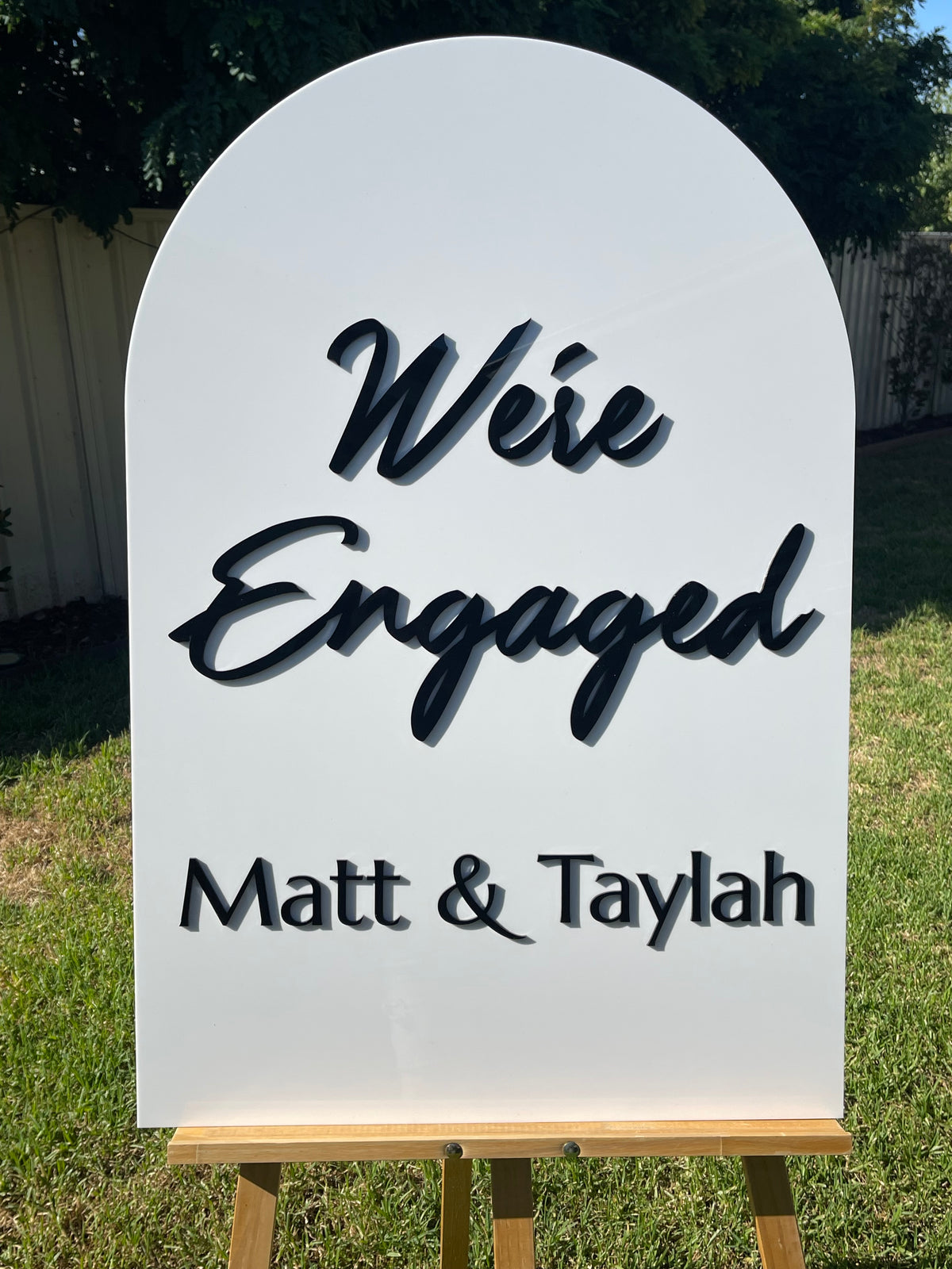 Engagement Party Sign – We’re Engaged Design