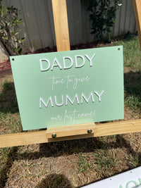 Reception Sign – Daddy Last Name Design