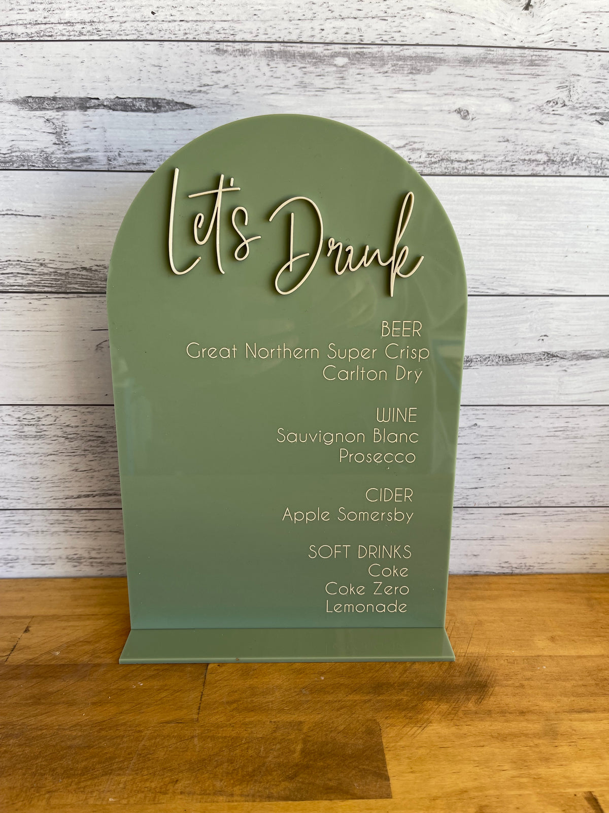 Bar & Menu Sign – Let's Drink Design