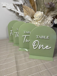 Table Numbers – Arch Design
