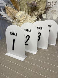 Table Numbers – Arch Design