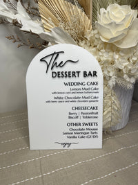 Bar & Menu Sign – Dessert Bar Design