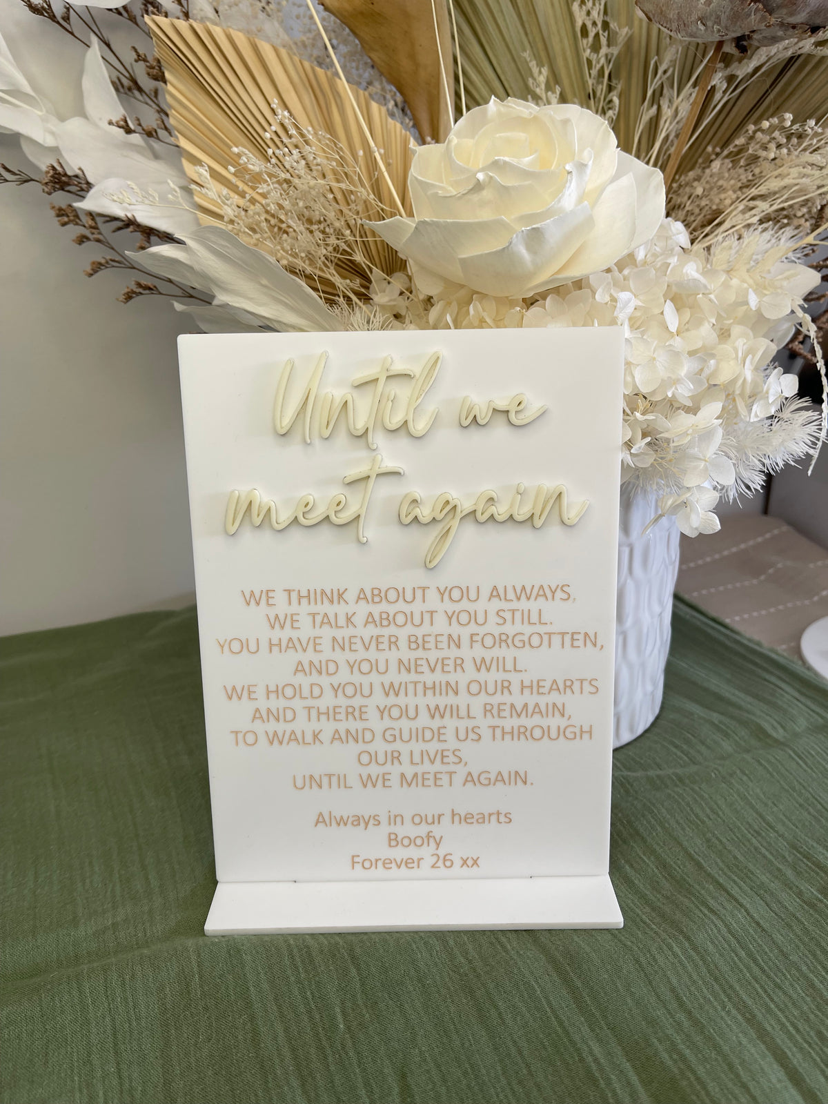 Memorial Sign – Until We Meet Again Design