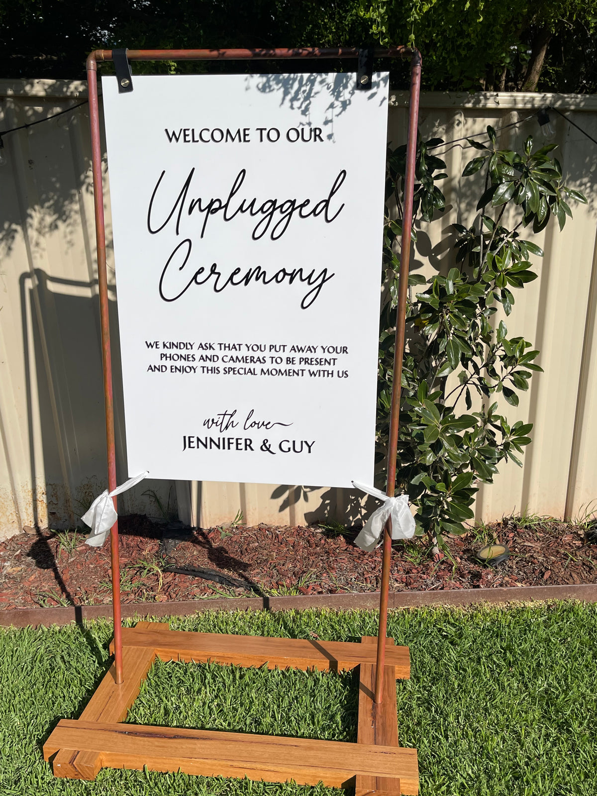 Reception Sign – Unplugged Ceremony Design