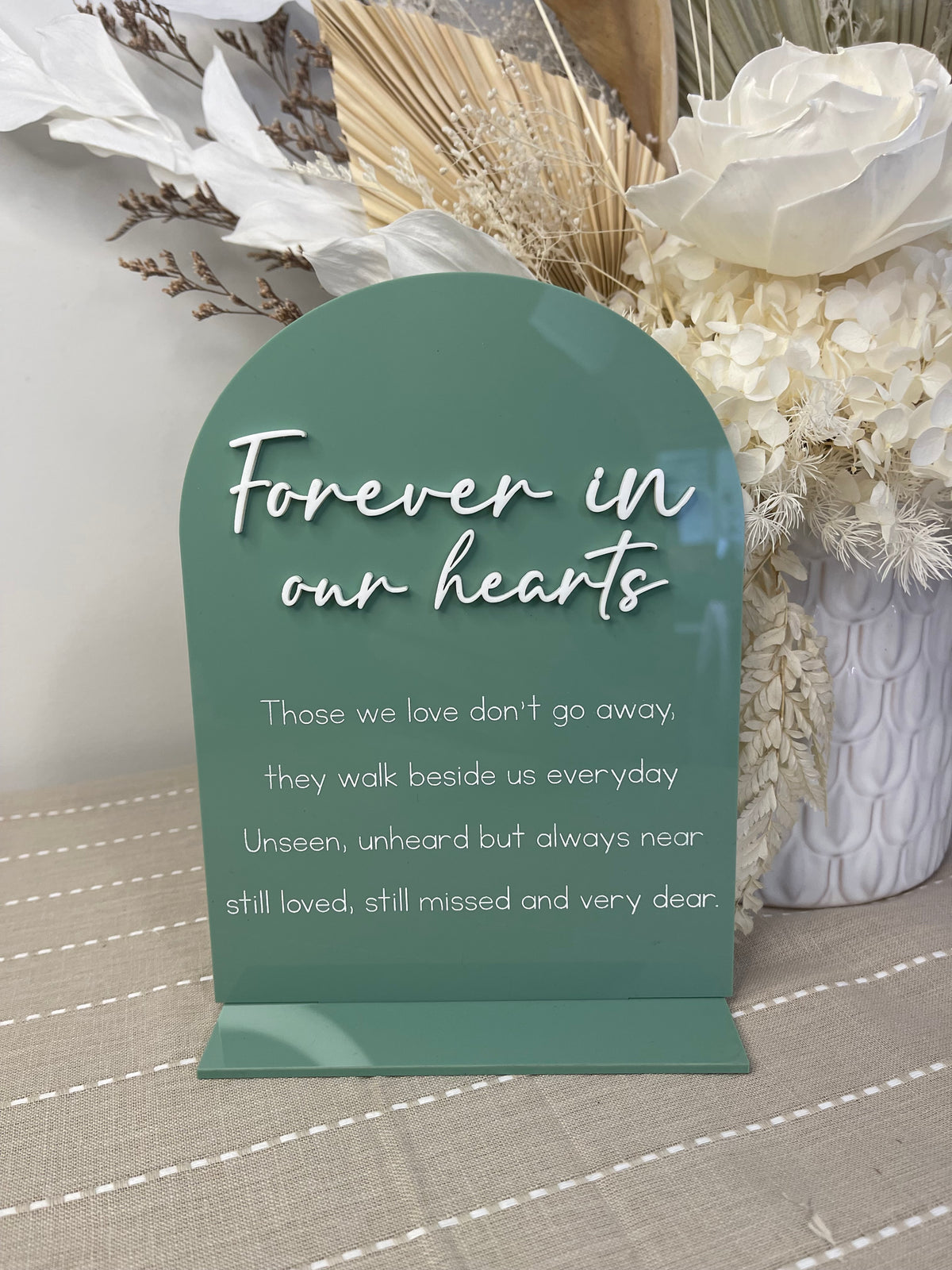 Memorial Sign – Forever In Our Hearts Design