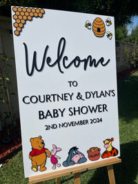 Baby Shower Sign - Pooh & Friends Design
