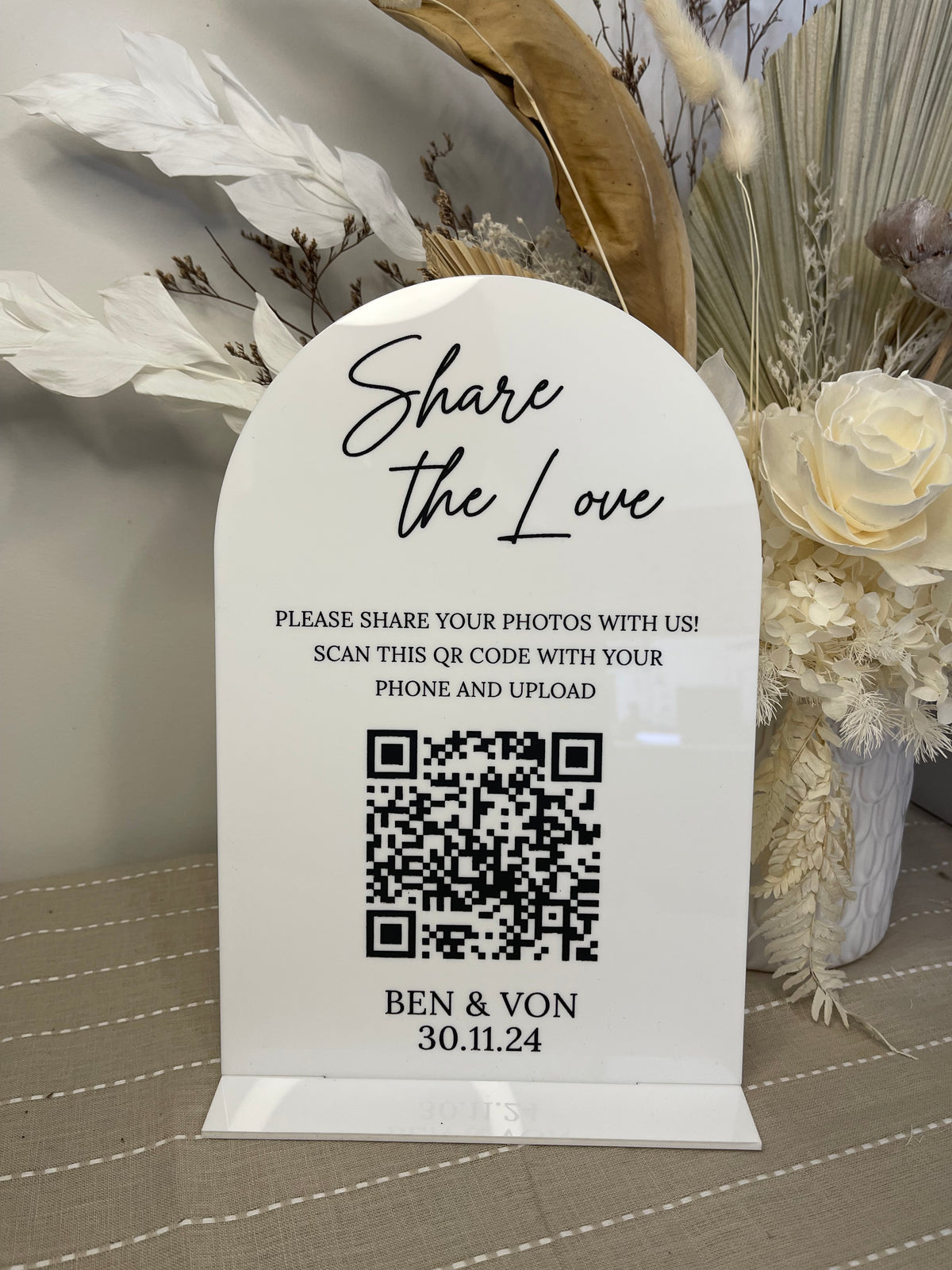 Reception Sign – Share The Love Design