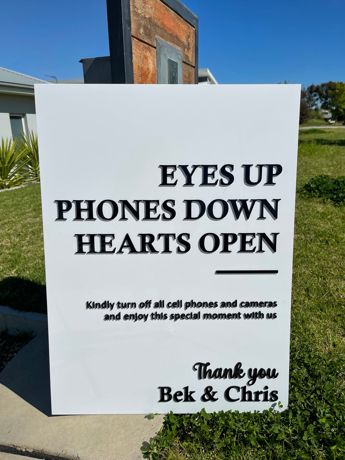 Reception Sign – Unplugged Ceremony Design