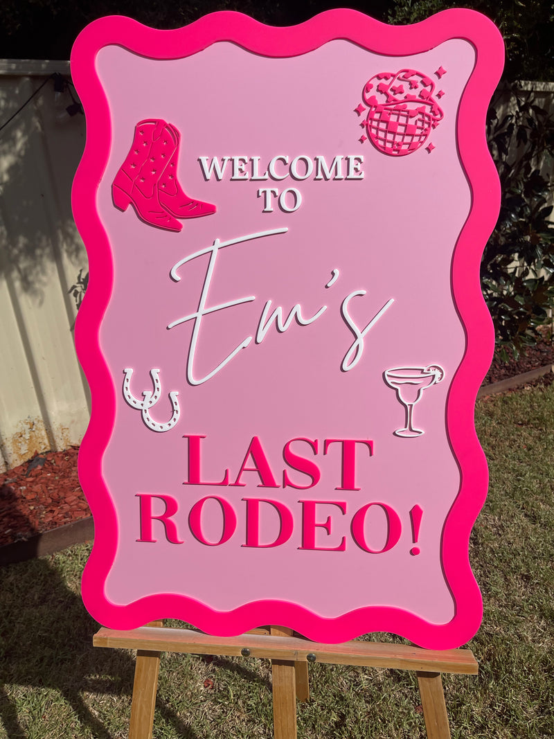 Hens Party Sign – Last Rodeo Design