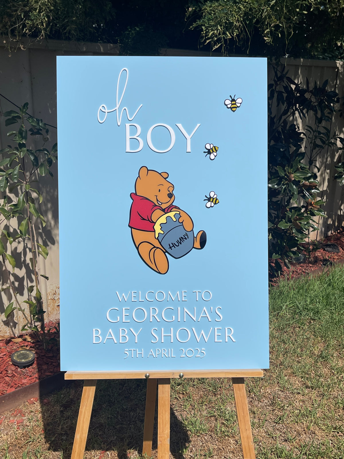 Baby Shower Sign - Pooh & Honey Pot Design