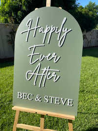 Engagement Party Sign – Happily Ever After Design