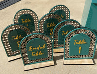 Table Numbers – Rattan Design