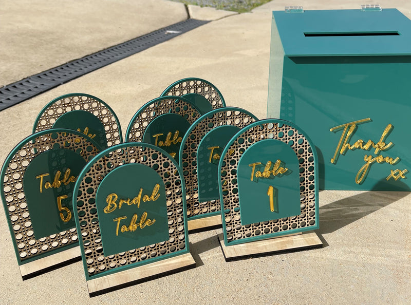 Table Numbers – Rattan Design