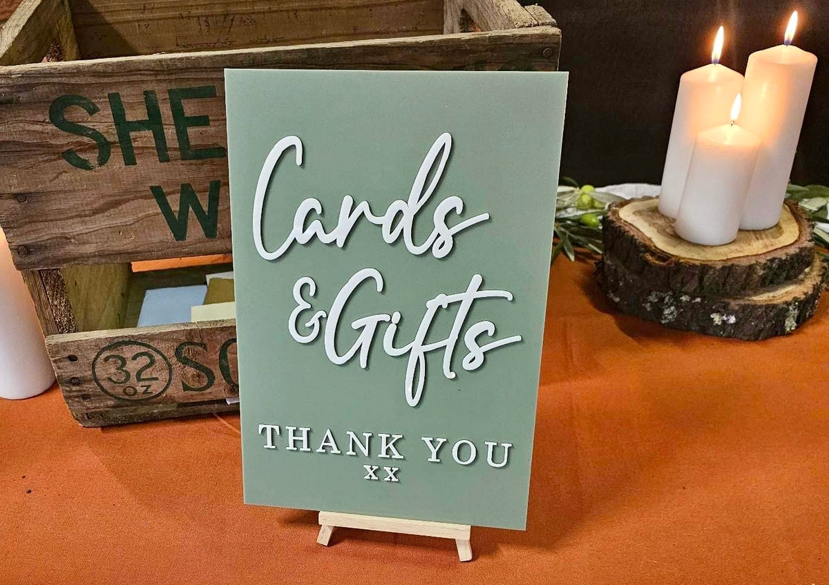 Reception Sign – Cards & Gifts Design
