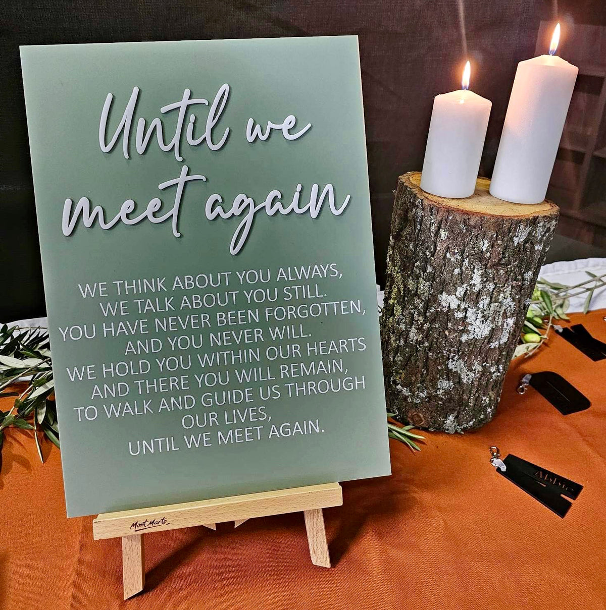 Memorial Sign – Until We Meet Again Design