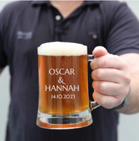 Wedding Engraved Beer Glass