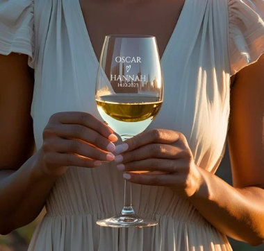 Wedding Engraved Wine Glass