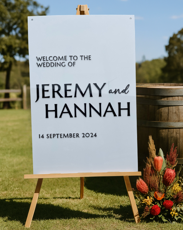 Welcome Sign – Welcome to the Wedding of Jeremy Design